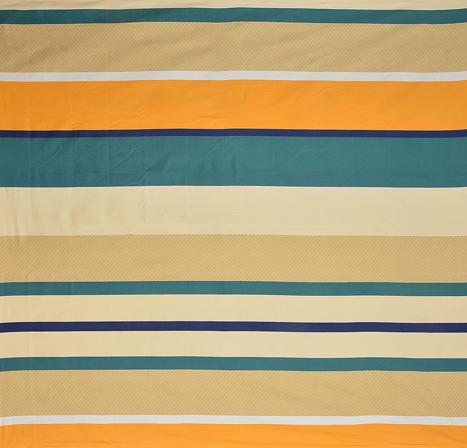 TIB The Intellect Bazaar Glace Cotton AC Comforter Set King Size Double Bed with 1 Elastic Fitted King Size bedsheet and  Pillow Covers  (Yellow Green Lines)
