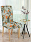TIB Polyester Floral Elastic Stretchable Removable Washable Dining Chair Cover Set of 1 Chair Protector Seat Slipcover (Multicolor)-1 Piece