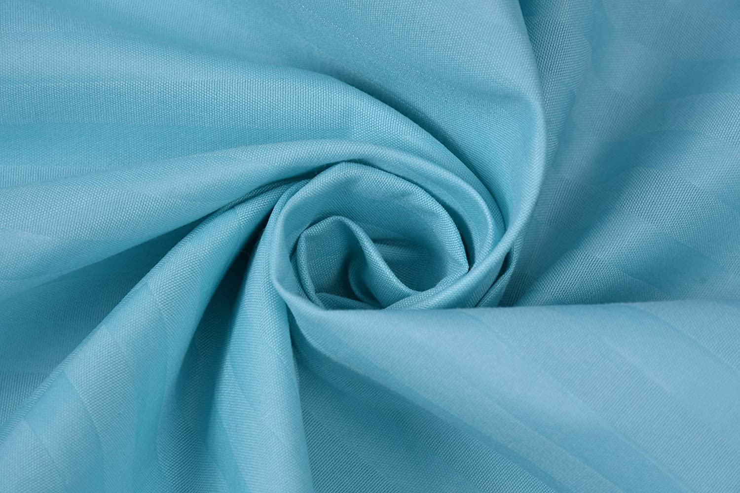 TIB The Intellect Bazaar Glace Cotton Elastic Fitted Satin Striped Plain Bedsheet for Single Bed King Size with 1 Pillow Cover-36x78-(Blue)