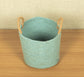 TIB The Intellect Bazaar jute Planter Pots/Handcrafted Storage Basket with handle, Multi-Purpose use for Living Room (12x12 Inches)Blue Color