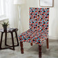 TIB The Intellect Bazaar Polyester Flowered Elastic Stretch Removable Washable Dining Chair Cover Set of 6 Seat Protector Slipcover (stone) -6 Pieces