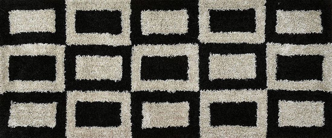 TIB® The Intellect Bazaar Shaggy Bedside Runner Home Floor Décor Rugs - Living, Dinning, Office, Rooms & Bedroom, Hallway Carpet (Cream Coffee)