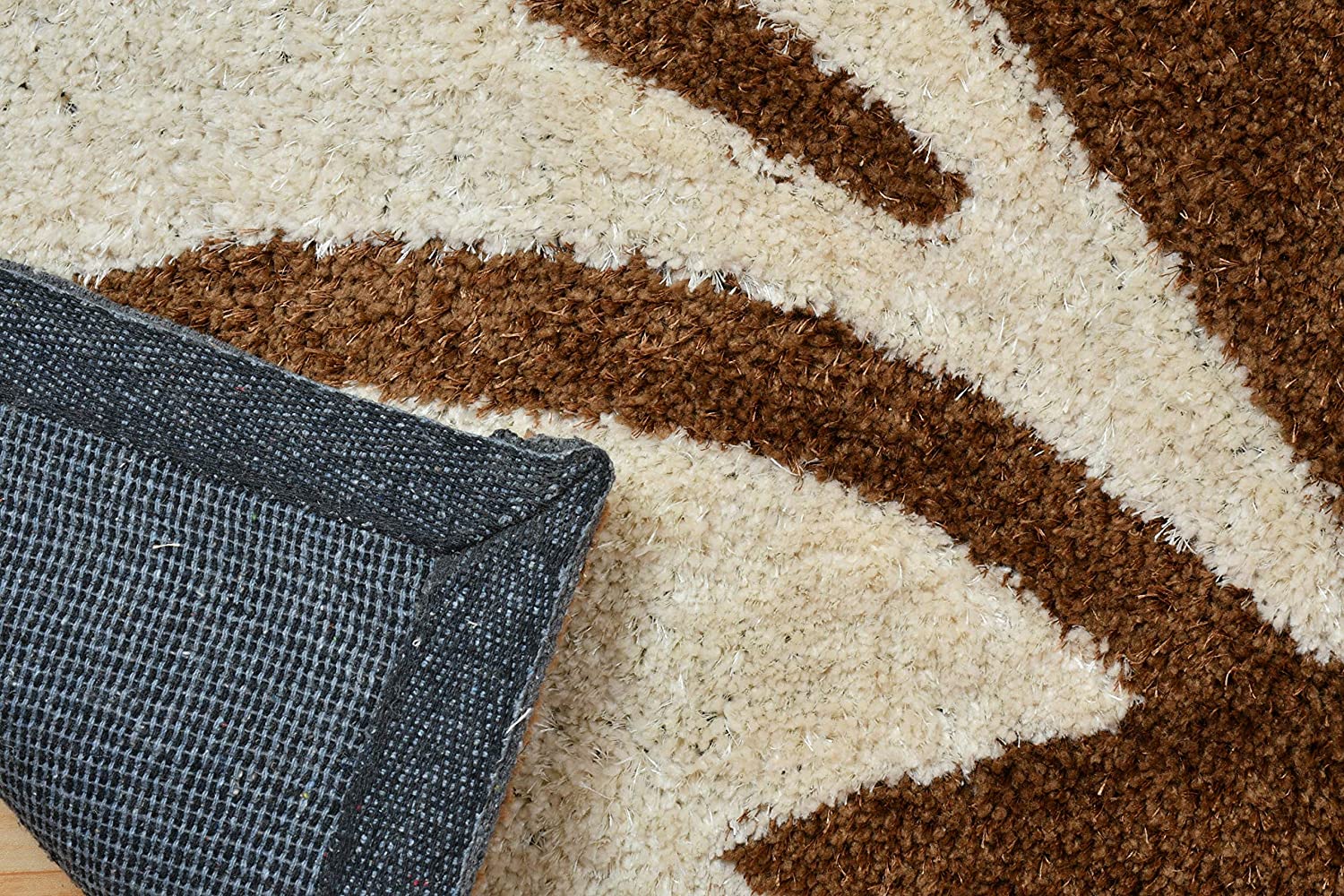 TIB® The Intellect Bazaar Shaggy Bedside Runner Home Floor Décor Rugs - Living, Dinning, Office, Rooms & Bedroom, Hallway Carpet (Cream Coffee)