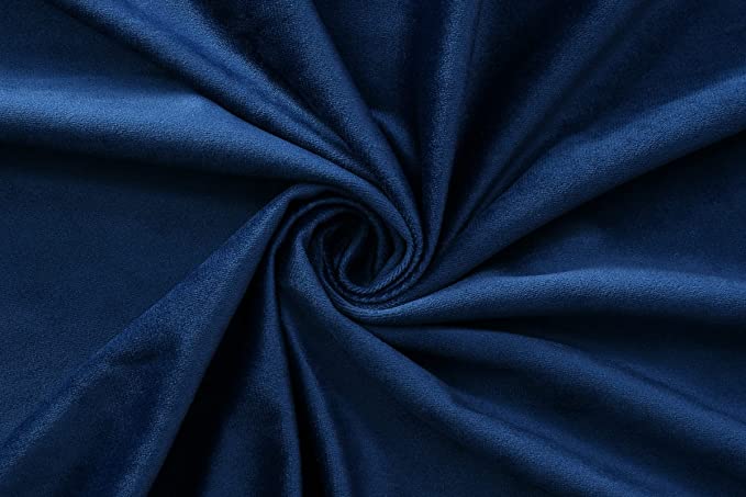 TIB Luxury Velvet 80% Blackout Curtain Blue -5 Ft 2 pcs