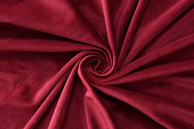 TIB Luxury Velvet 80% Blackout Curtain Maroon -5 Ft 2 pcs