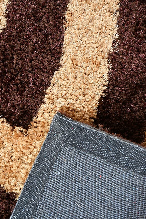 TIB® The Intellect Bazaar Shaggy Bedside Runner Home Floor Décor Rugs - Living, Dinning, Office, Rooms & Bedroom, Hallway Carpet (Cream Coffee)