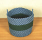 TIB The Intellect Bazaar jute Planter Pots/Handcrafted Storage Basket with handle, Multi-Purpose use for Living Room (12x12 Inches)Dark Blue