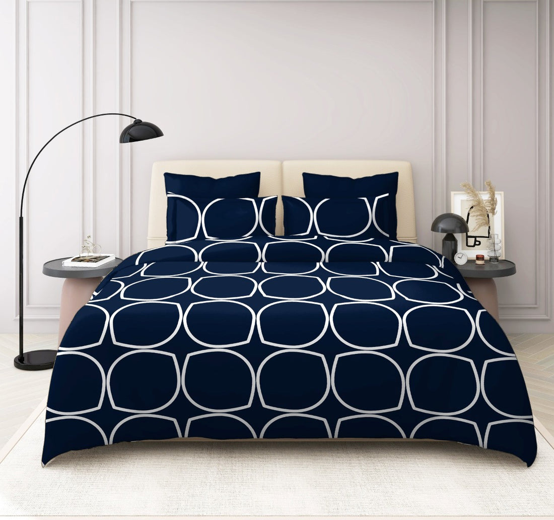 TIB The Intellect Bazaar Cotton Feel Elastic Fitted Bedsheets King Size | King Size Bedsheet & Elastic Fitted with 2 Pillow Covers