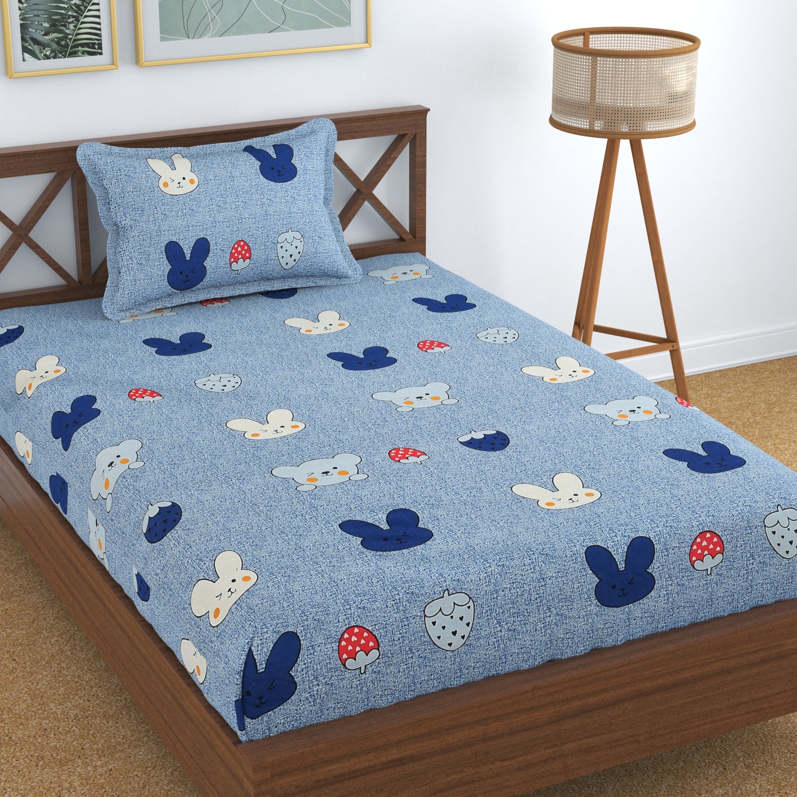 100% Cotton Elastic Fitted Bedsheets