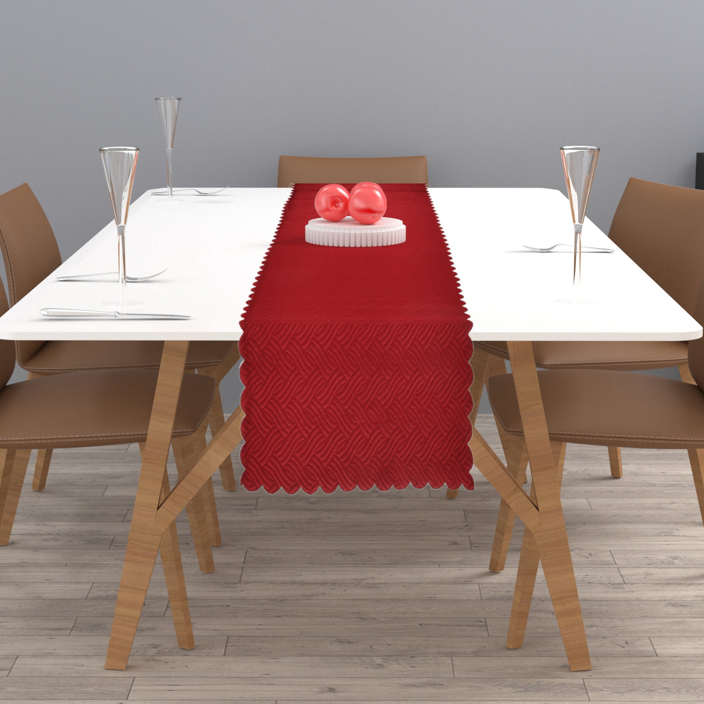 The Intellect Bazaar Velvet Quilted Mats Washable Mats for Dining Table Placemats Heat Resistant Dining Table Place Mats for Kitchen Coffee Table Wedding Party (12 x 18 Inch (Set of 4 Pieces)