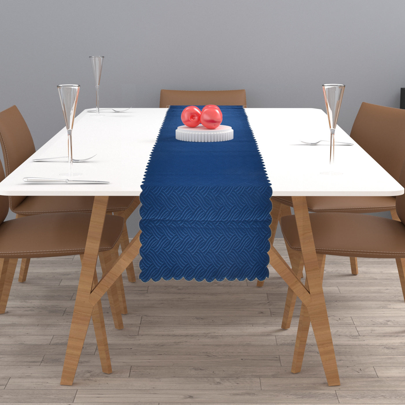 The Intellect Bazaar Velvet Quilted Mats Washable Mats for Dining Table Placemats Heat Resistant Dining Table Place Mats for Kitchen Coffee Table Wedding Party (12 x 18 Inch (Set of 4 Pieces)