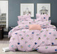 TIB The Intellect Bazaar Cotton Feel Glace Cotton Elastic Fitted King Size Bedsheet with 2 Pillow Covers -Smile Heart
