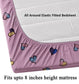 TIB The Intellect Bazaar Cotton Feel Glace Cotton Elastic Fitted King Size Bedsheet with 2 Pillow Covers -Smile Heart