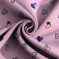 TIB The Intellect Bazaar Cotton Feel Glace Cotton Elastic Fitted King Size Bedsheet with 2 Pillow Covers -Smile Heart