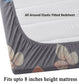 TIB The Intellect Bazaar Cotton Feel Glace Cotton Elastic Fitted Bedsheet/King Size Bedsheet with 2 Pillow Covers (Brown Patta)