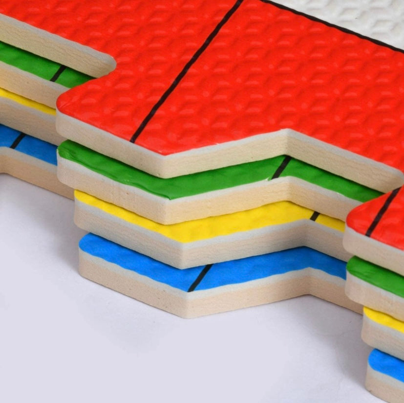 TIB Kid's Ludo Print Designer Interlocking Play Mat Pack of 4,Thickness:10 MM