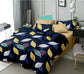 TIB The Intellect Bazaar Cotton Feel Glace Cotton Elastic Fitted Bedsheets King Size Bedsheet with 2 Pillow Covers -Blue