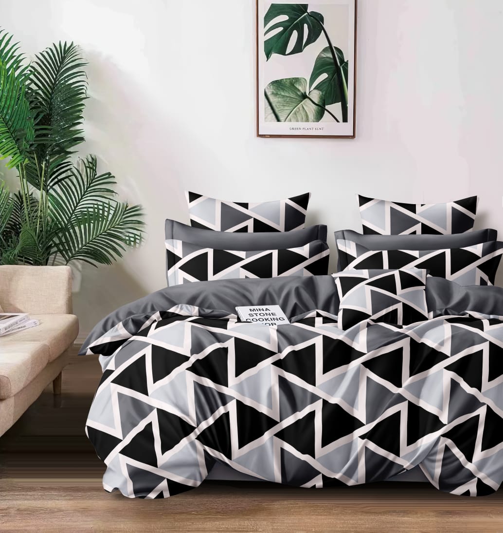 The Intellect Bazaar Glace Cotton King Size Bedsheet with 2 Pillow Covers - 9 ft x 9 ft (Super King 108"x108)