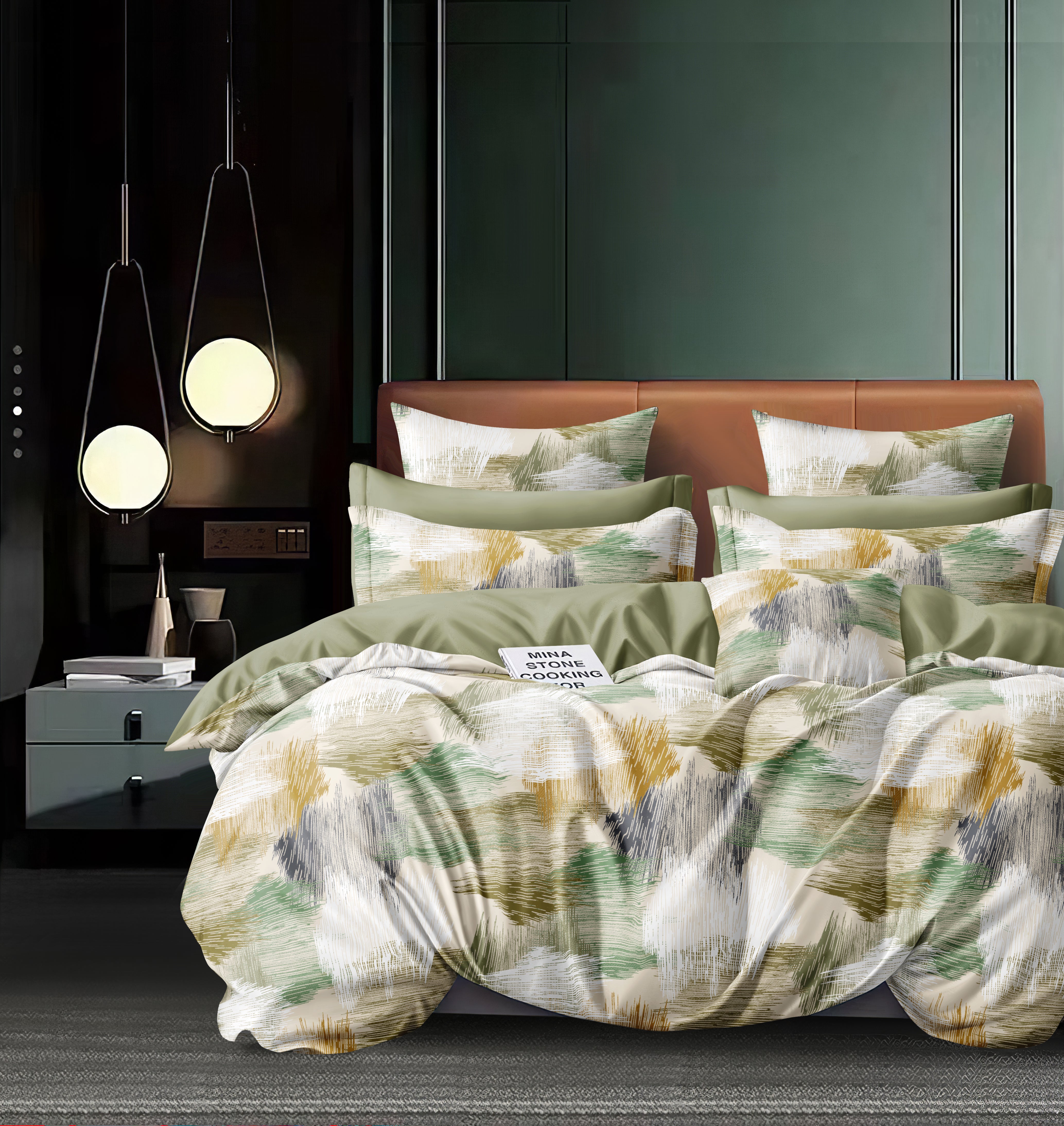 The Intellect Bazaar Glace Cotton King Size Bedsheet with 2 Pillow Covers - 9 ft x 9 ft (Super King 108"x108)
