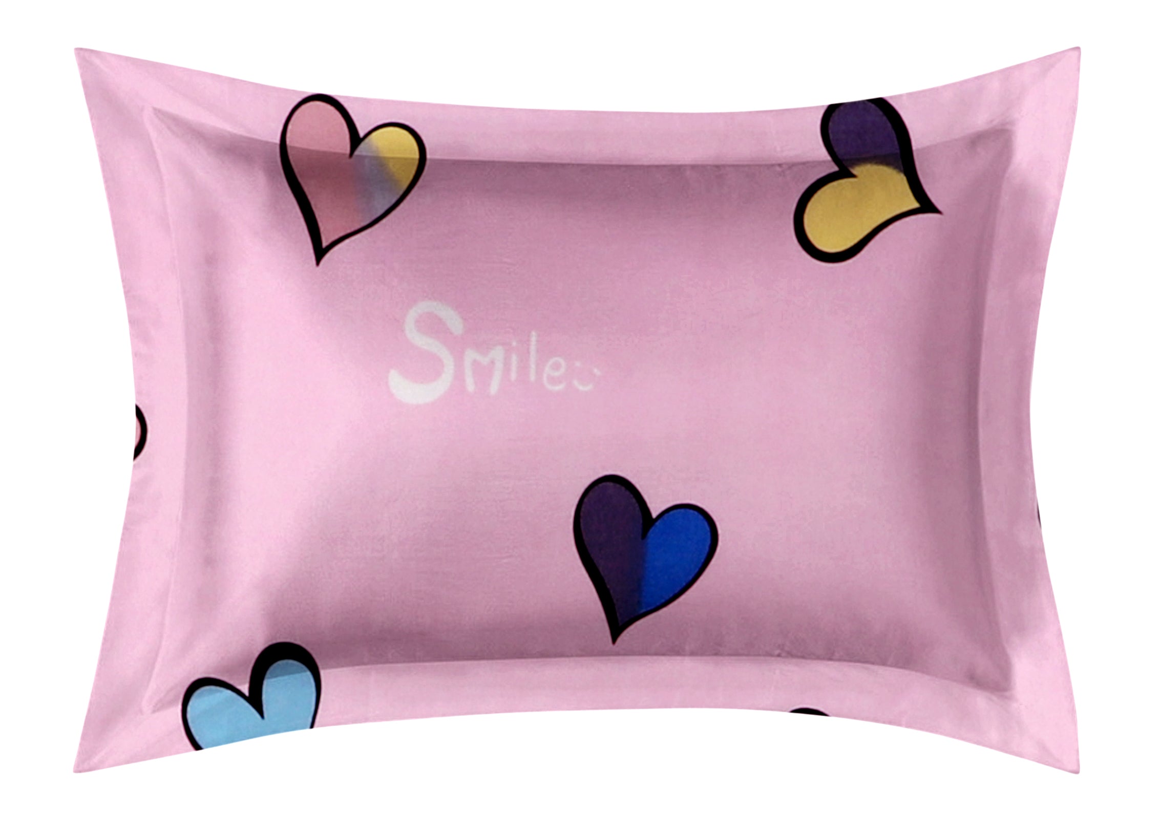 TIB The Intellect Bazaar Cotton Feel Glace Cotton Elastic Fitted Bedsheet Single Size Bedsheet with 1 Pillow Covers (36x 78)-Pink